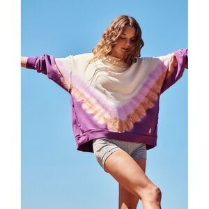 FREE PEOPLE OMBRE METTI CREW CHAMOIX COMBO TOP